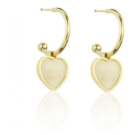 Kruhové náušnice z chirurgickej ocele so srdiečkom