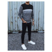 Men&#039;s sweater black-gray Dstreet