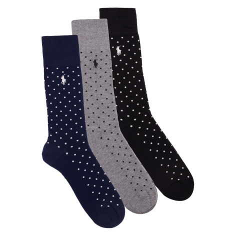 Polo Ralph Lauren  86255PK-3PK DOT-CREW SOCK-3 PACK  Ponožky Viacfarebná