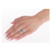 Strieborný prsteň Ebbie s modrým opálom