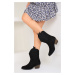 Soho Women's Black Suede Boots & Bootie 18629
