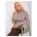 Dark beige women's turtleneck size plus