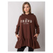 Dark brown sweatshirt with ruffles