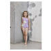 Dievčenské plavky COLOR KIDS Swimsuit W. Application, lavender mist