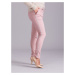 Light pink pants with colorful stripes