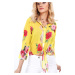 Yellow summer shirt with flowers