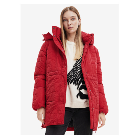 Red Desigual Tulip Women's Winter Jacket - Women