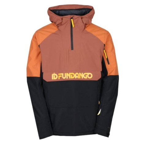 FUNDANGO BURNABY Pánska lyžiarska/snowboardová bunda, oranžová, veľkosť
