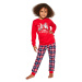 Dievčenské pyžamo 592/147 Gnomes - Cornet Červená