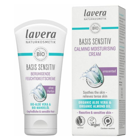 LAVERA Basis Sensitiv upokojujúci hydratačný krém bez parfumácie 50 ml