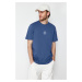 Trendyol Indigo Regular Cut Wolf Embroidered 100% T-Shirt