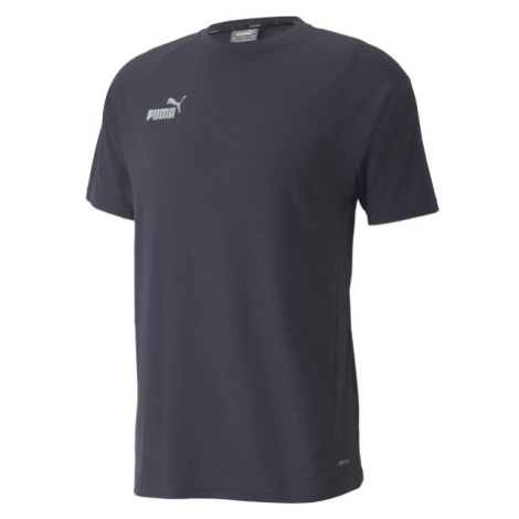Puma TEAMFINAL CASUALS TEE Futbalové tričko, tmavo modrá, veľkosť