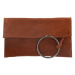 Hnedá spoločenská listová kabelka s náramkom „Pearl“