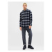 GAP FA23 LS MIDWEIGHT FLANNEL Pánska košeľa, čierna, veľkosť