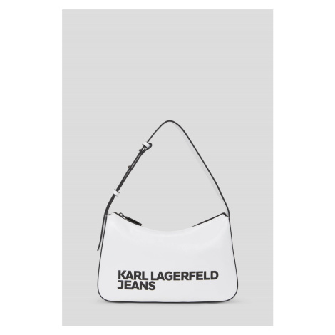 Kabelka Karl Lagerfeld Jeans Essential Logo Baguette White