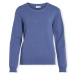 Vila  Noos Ril O-Neck L/S - Bijou Blue  Svetre Modrá