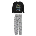 pepperts!® Chlapčenské pyžamo (sivá/vzor/čierna)