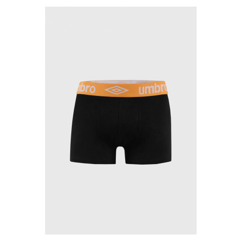 Čierne boxerky Umbro s oranžovou gumou
