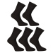 5PACK Nedeto Ankle Socks Bamboo Black