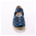 Vychádzková obuv z pružnej kože, námorníckej modrej