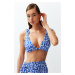 Trendyol Ethnic Patterned Bralette Knotted Bikini Top