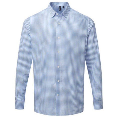 Premier Workwear Pánska košeľa s dlhým rukávom PR252 Light Blue -ca. Pantone 7451