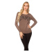 Trendy Koucla pulli LONDON with lace white Einheitsgroesse