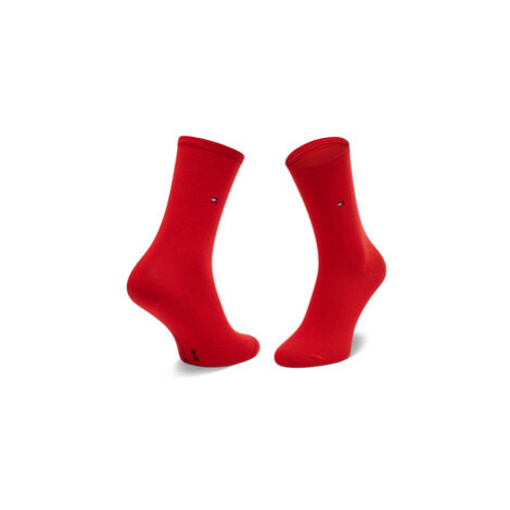 Tommy Hilfiger Súprava 2 párov vysokých dámskych ponožiek 100001494 Tmavomodrá