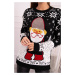 Vianočný sveter so Santa Clausom čierny UNI