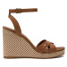 Tommy Hilfiger Sandále Im Raffia Sandal FW0FW08224 Hnedá