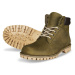 Vasky Farm Low Green - Dámske kožené členkové topánky zelené, ručná výroba jesenné / zimné topán