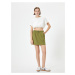 Koton Mini Cargo Parachute Skirt Elastic Waist Stopper Detailed