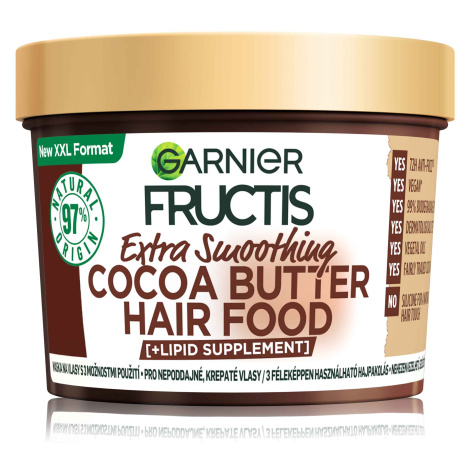 Garnier Fructis Hair Food Cocoa Butter uhladzujúca maska na nepoddajné, krepovité vlasy, 400 ml