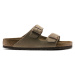 Birkenstock Arizona Soft Footbed Suede Leather Taupe Narrow Fit