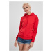 Women's fiery red hooded jacket