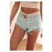 Mint Denim Shorts