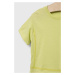 Detské tričko United Colors of Benetton zelená farba, jednofarebný