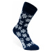 Tmavomodré vzorované ponožky Blue Snowflake