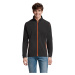 SOĽS Nova Men Pánska fleece mikina SL00586 Charcoal grey / Orange