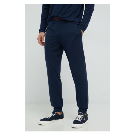 Pyžamové nohavice HUGO pánske, tmavomodrá farba, jednofarebná Hugo Boss