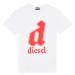 Tričko Diesel T-Diegor-K54 T-Shirt Biela