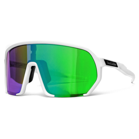 Slnečné okuliare Horsefeathers Archie Bike Sunglasses White/ Mirror Green