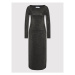 Calvin Klein Koktejlové šaty Lurex Knit K20K203418 Čierna Slim Fit