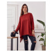Burgundy tunic with longer sides
