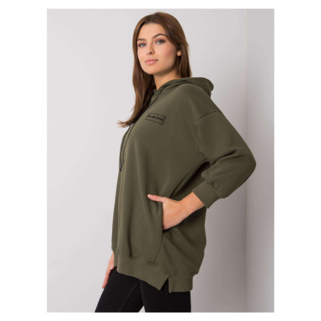 Khaki sweatshirt with Leora pockets