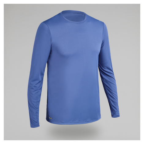 Pánske tričko na surfovanie s ochranou proti UV s dlhým rukávom modré OLAIAN
