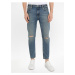 Modré pánske straight fit džínsy Calvin Klein Jeans Dad Jean