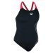 Dámske jednodielne plavky Swimpro Soft čierno-červené