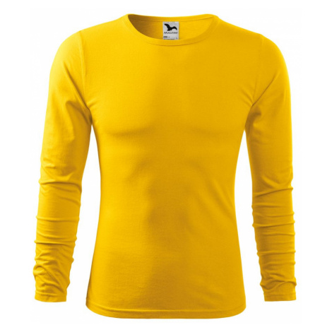 MALFINI Pánske tričko s dlhým rukávom Fit-T Long Sleeve - Žltá