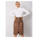 RUE PARIS Brown skirt with a belt